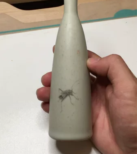 景德镇 陶制 汝釉 手绘 花瓶 花插 直径...