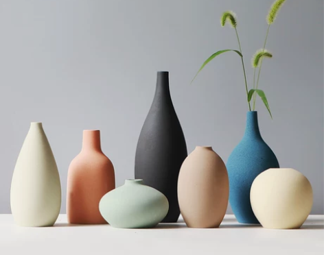 莫兰迪摆饰花瓶干花花插客厅装饰小摆件北欧