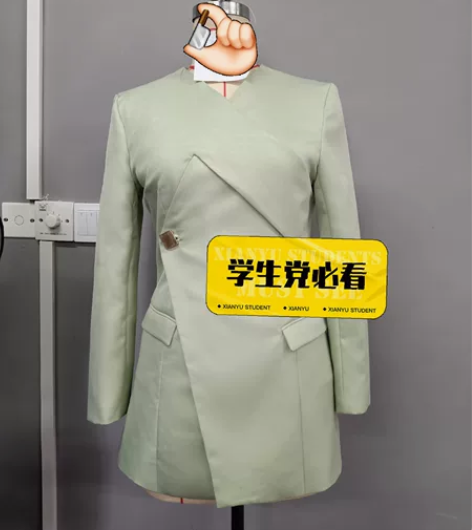 服装设计自制西服（夹里） 斜门襟西装，两片...