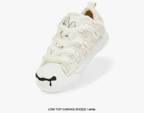 帆布鞋 帆布鞋潮鞋朱志鑫同款H52奶油鞋休...