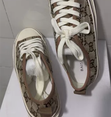 纯皮布鞋小码全新单层皮自用浅色厚底鞋老爹鞋...