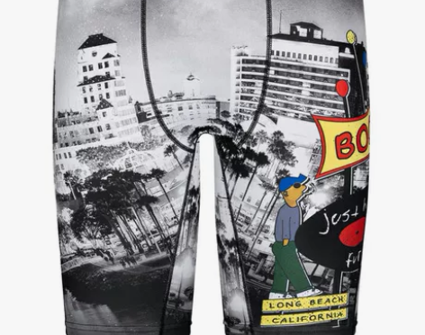 ethika复古黑白建筑潮牌长款速干男士内...