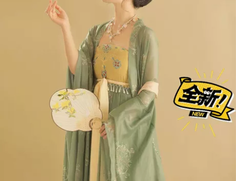 桔屿正品原创汉服女诃子裙【簪花】大袖衫唐制...