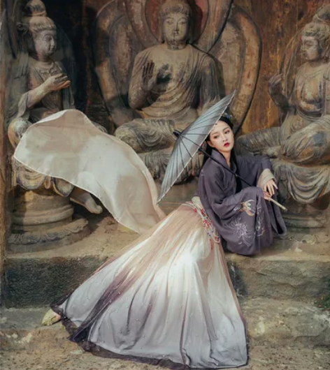 都城南庄-西夜弥魏晋交领齐腰襦裙6米摆 x...