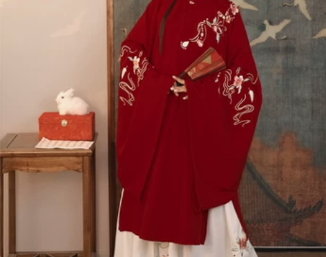 艺缕原创汉服女袄裙刺绣立领褶裙日常长袄明制...