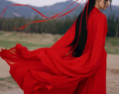 大红色汉服女冬季正品原创中国风超仙气古装广...