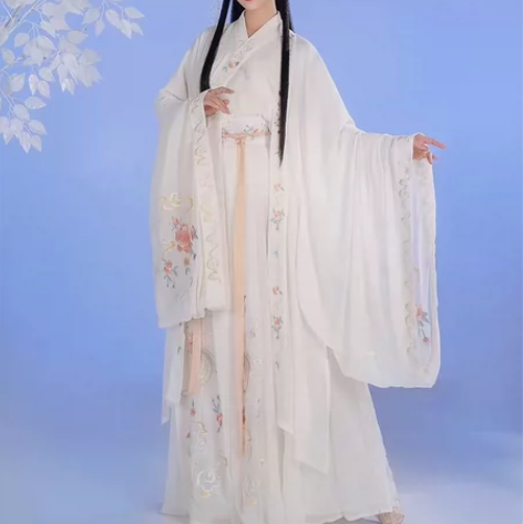 柒邑原创汉服女凤鸾缔对襟交领齐腰大袖衫重工...