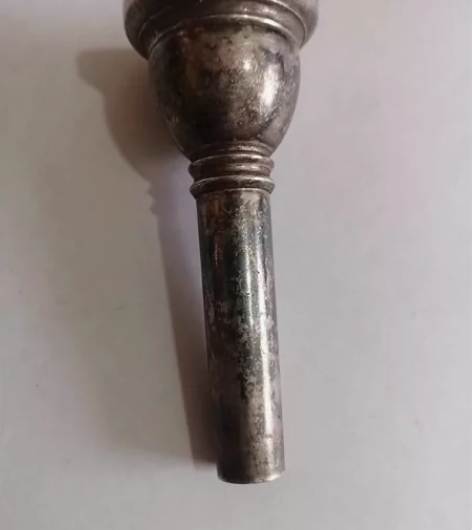 老铜号镀银嘴,年头多了上面镀银都反出黑了,...