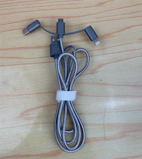 手机充电线 三头 苹果安卓通用 编织数据线 1.2米长度 ... 手机充电线 三头 苹果安卓通用 编织数据线 1.2米长度 ...