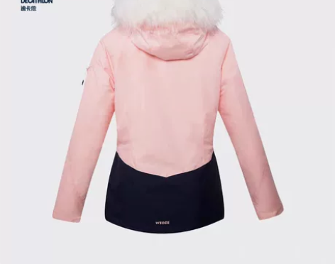 迪卡侬保暖夹克服女防水加厚保暖双板女士夹克...