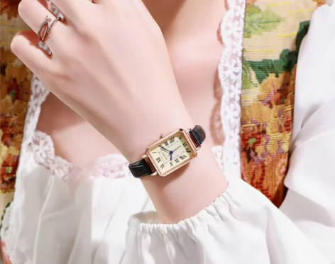 方形手表女ins风学生简约气质复古时尚经典...