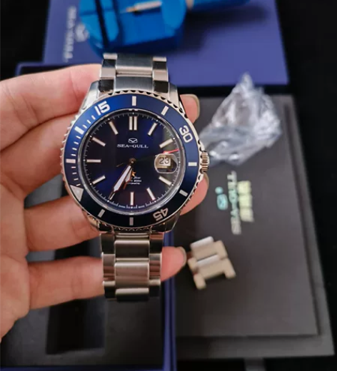 海鸥523机械表海鸥海洋之星全自动潜水表海...