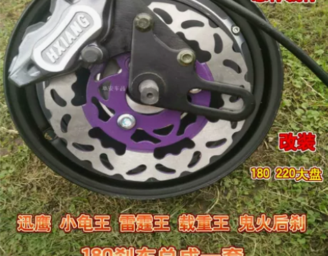 电动车 碟刹电摩迅鹰小龟王改装后碟刹110