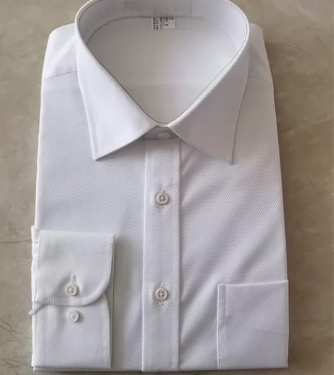 全棉西装衬衣长袖商务休闲正装免烫纯棉白色短...