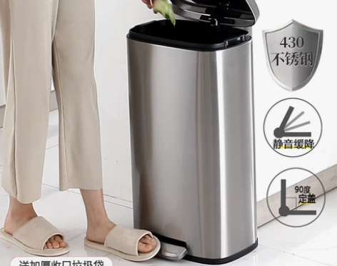 大容量垃圾桶家用厨房专用大号轻奢高档客厅带...