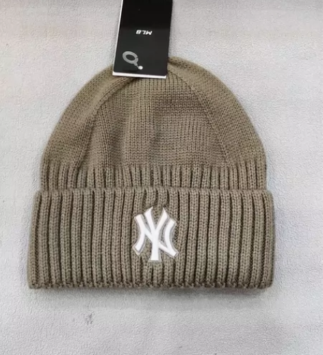 MLB针织帽男女通用款户外保暖毛线帽子潮搭...