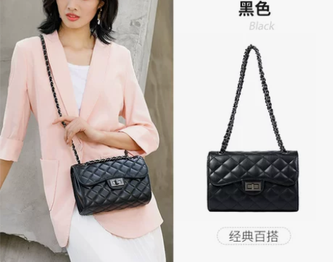 啄木鸟女包2020新款时尚菱格链条包斜挎小...