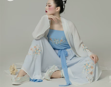 靓朵韵梦之花宋制改良汉服女中国风夏季薄款上...