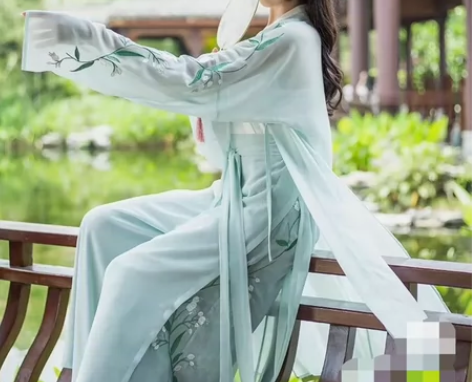 杜若汉服女改良汉元素三件套 吊带，宋裤，外...