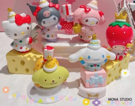 圣诞美乐蒂三丽鸥盲盒玉桂狗库洛米手办公仔模...