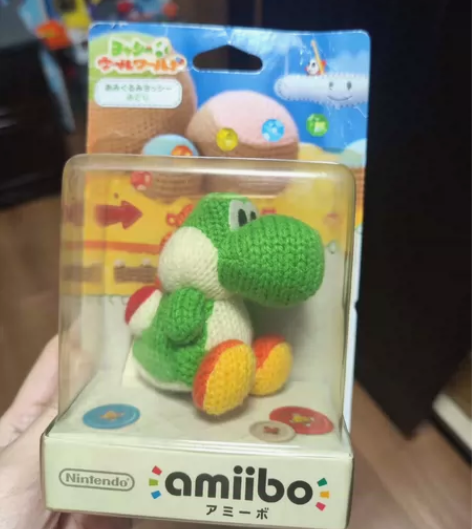 毛线耀西 绿色 amiibo手办 摆件 游...