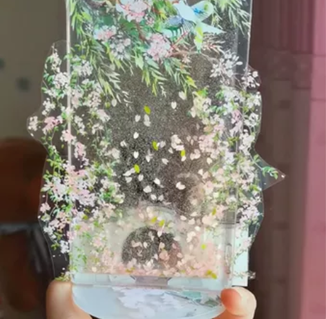 闲园花落古风流麻立牌吧唧托13*7.2 实...