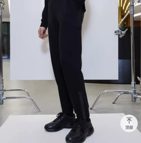 MECITY男士新款经典复古脚口拉链运动束...