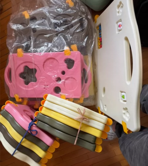 儿童围栏+滑梯=130 质量好、小孩随便造...