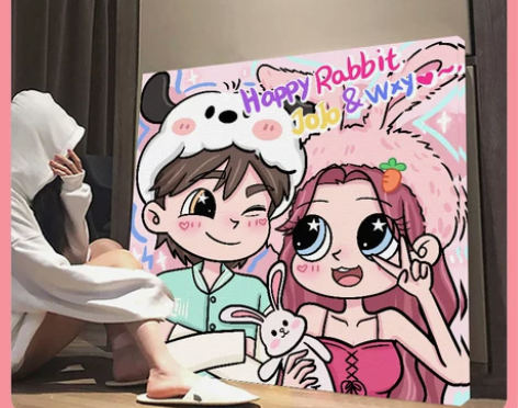 星蝶公主我要变成装饰画油画布打印手绘头