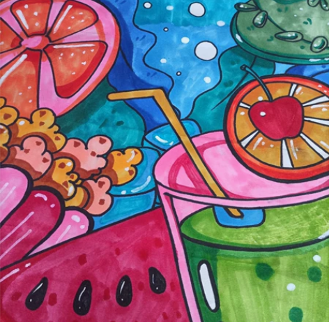 代画：儿童画（简笔画）、马克笔画 主题:《...