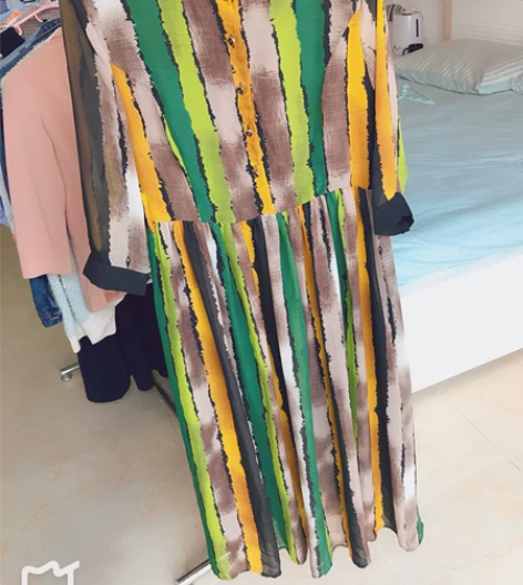 波西米亚风春秋长裙定制款修身显高女神连衣裙...