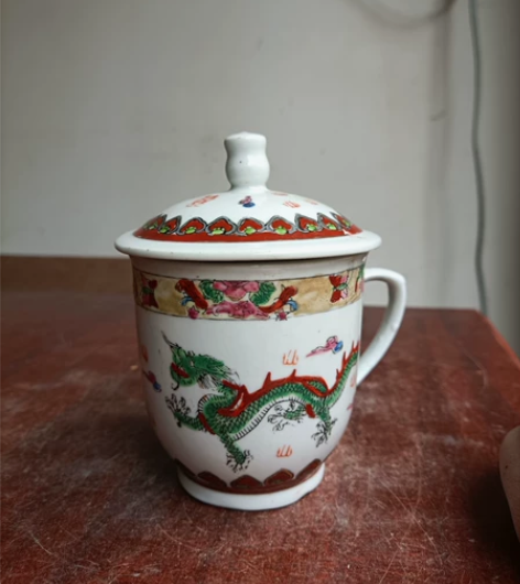 全品六七十年代细路龙凤茶杯【老货古董瓷器】...