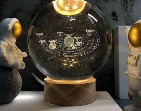 发光水晶球宇宙小夜灯桌面卧室摆件情侣闺蜜学...