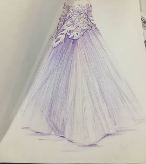 服装效果图手绘纯个人手绘 马克笔彩铅都有 ...