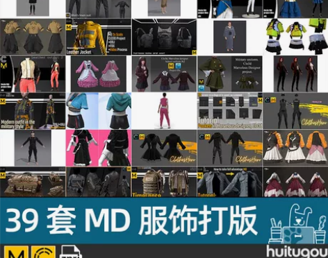 MD素材集CLO3D服装打版源文件 时尚男...