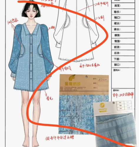 服装设计代画 接稿 服装设计稿【服装效果图...