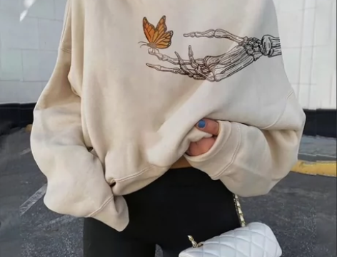 #时髦穿搭达人推荐 女装卫衣图案印花设计，...