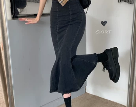 PPHOME鱼尾傣妹~夏季小众时髦复古修身...