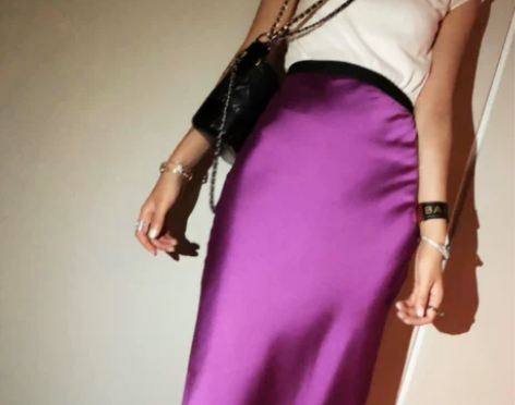 【光泽感 纹理缎面】华丽的玫粉色鱼尾裙包...