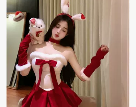 连衣裙女纯欲风裙子氛围感蝴蝶结拼接抹胸裙秋...