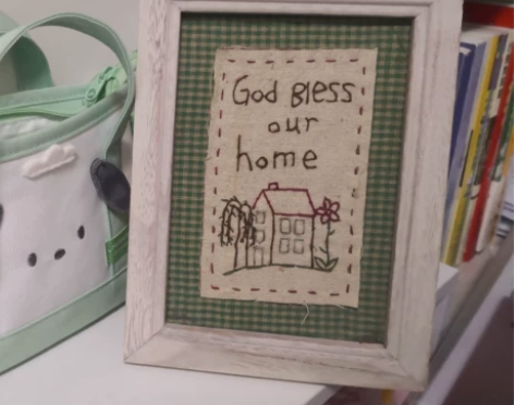 外贸海淘中古刺绣装饰挂画 老货有岁月痕迹 ...