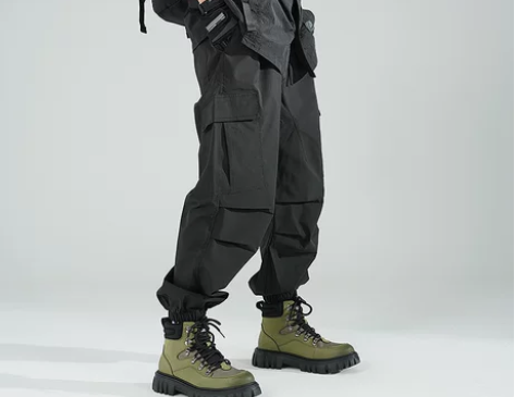 痞子部落2023夏季潮牌宽松阔腿束脚工装