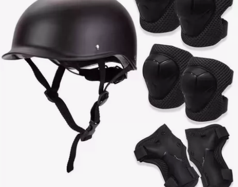 儿童滑板护具头盔套装滑冰鞋防摔轮滑护膝护肘...