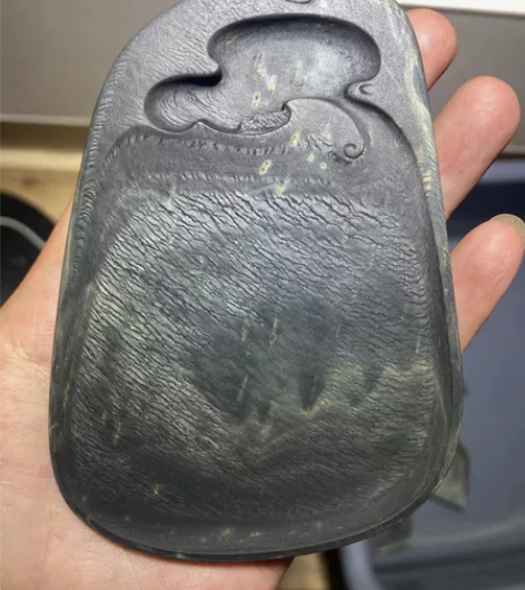 歙砚#水舷坑水波纹金星金晕! 天然纹理,下...