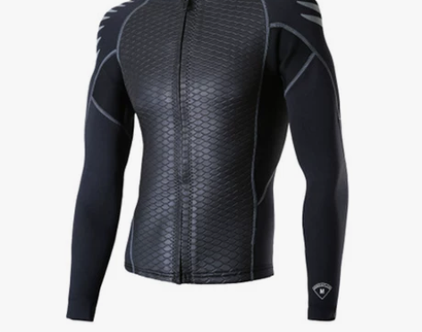 潜水服男分体光皮橡胶上衣长裤套装防晒速干冲...