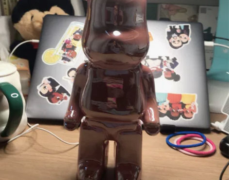 【暂挂】陶瓷卡通爱心熊公仔暴力熊摆件客厅小...