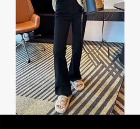 强货bi入！美腿神裤~显腿长高腰加绒牛仔裤...