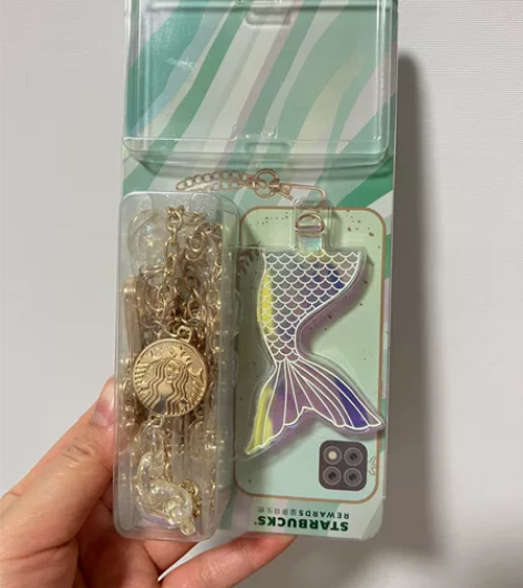 星巴克手机挂绳 鱼尾挂绳 全新星巴克手机隐...