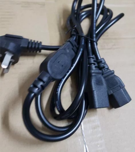 1.8米电源线 双头一拖二电脑主机显示器供...