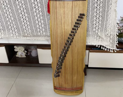 闲置：挖筝传乐坊桐木一米外出便携21弦小古...